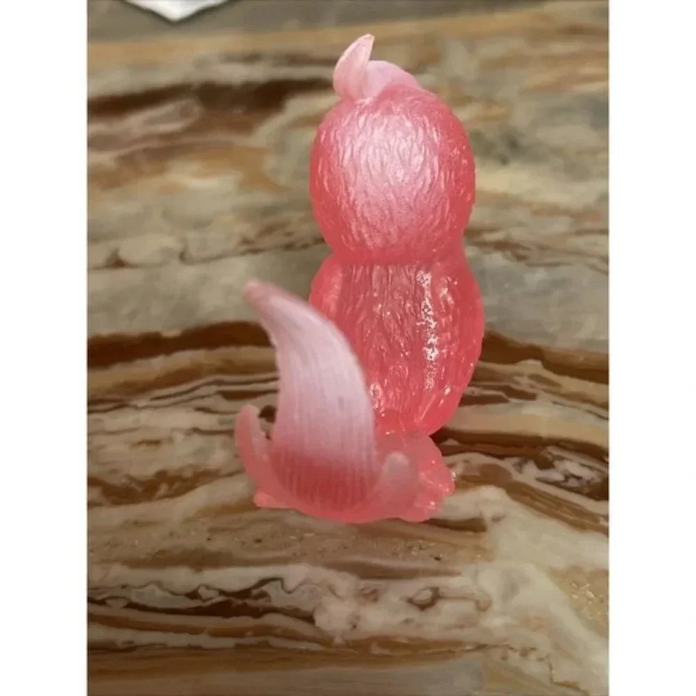 Glitter Cupid Valentines Day Pink Cockatiel Bird Red Heart Mini Doll Toy Collect